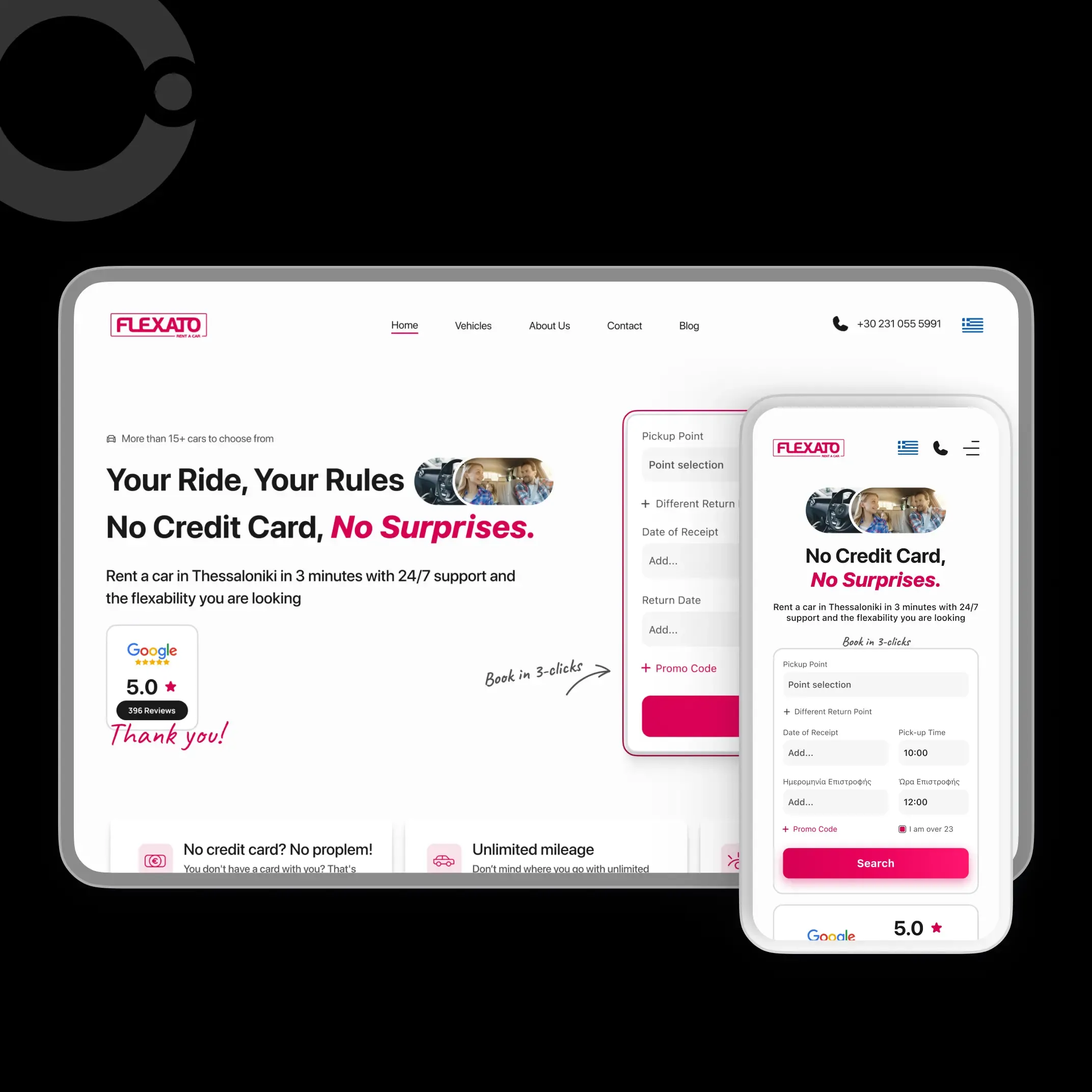 Flexato: Rent a Car Website Redesign